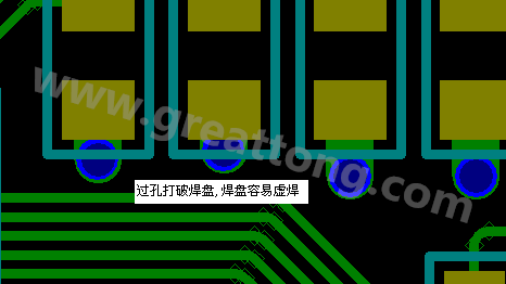 PCB設(shè)計(jì)案例分析：過孔破焊盤，造成SMT虛焊