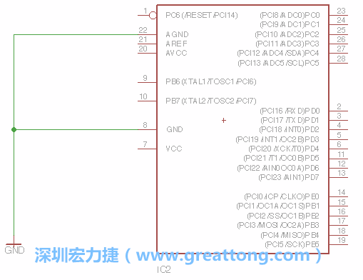 排針的用途是連接微控制器的輸出和輸入，它提供了一個(gè)平臺(tái)給焊線和針腳。