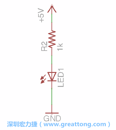 如圖所示放置一個(gè)開(kāi)關(guān)（switch）、10K電阻器（10k resistor）和0.1μF的電容（0.1μF capacitor），并把開(kāi)關(guān)的一端連到接地端上。